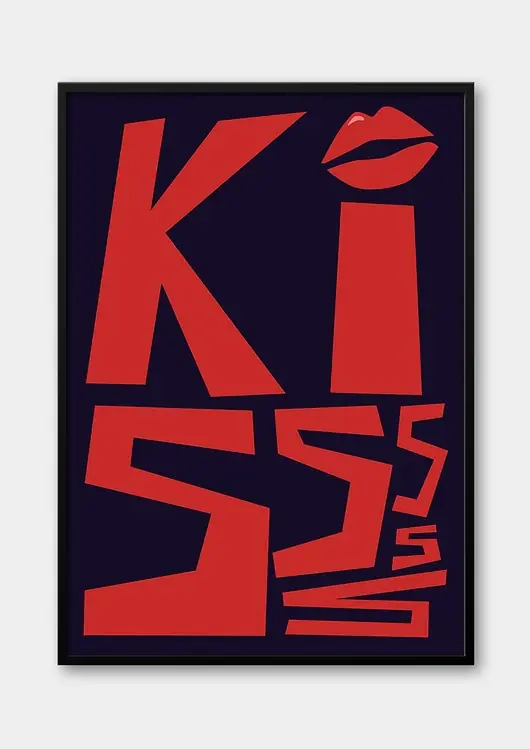 Plakat Kiss in Red Wysoka jakość