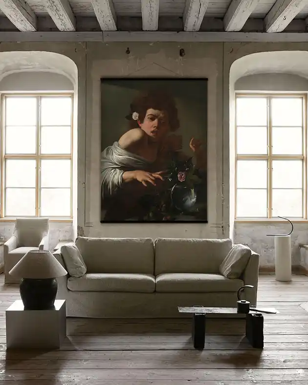 Duży obraz na płótnie - Chłopiec ugryziony przez jaszczurkę-Caravaggio Dodaj do koszyka