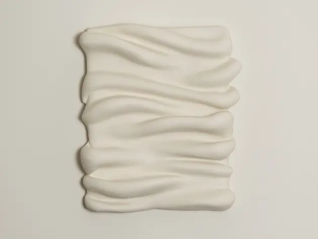 Bezpieczne zakupy Folds No.3 - rzeźba ścienna, obraz strukturalny 43x33 cm