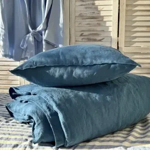 Dodaj do koszyka Komplet poszewek z lnu w kolorze denim blue