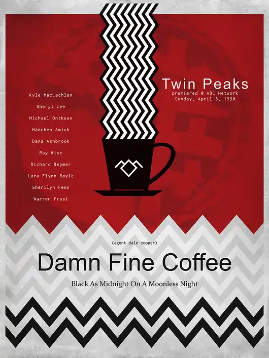 Popularny Plakat / Twin Peaks / Damn Fine Coffee