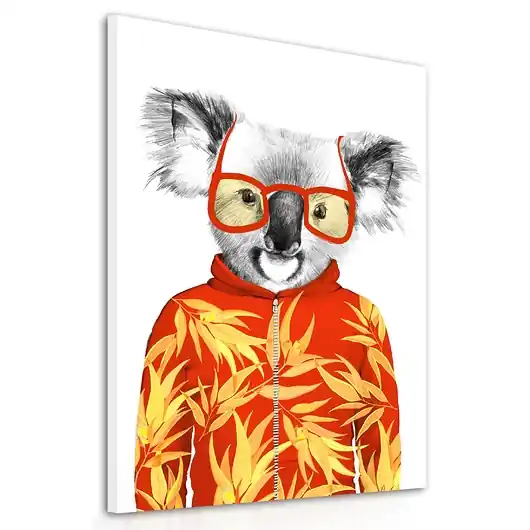 Obraz na płótnie Koala w okularach 60x80 Tani