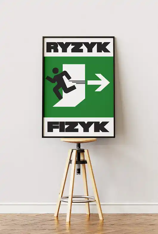 Plakat typograficzny - Ryzyk Fizyk Szybka wysyłka
