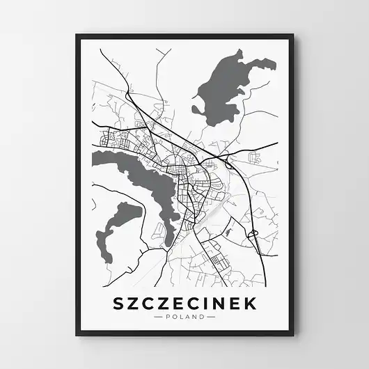 Tani Plakat Mapa Szczecinka