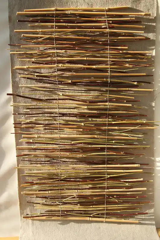 Makatka na ścianę, nieregularne łodygi, dekoracja naturalna handmade Ekspresowa dostawa