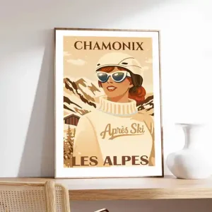 Plakat Chamonix sepia Nie przegap