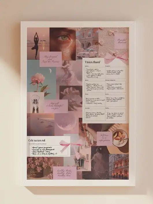 Oferta limitowana Plakat Vision Board - Twoja własna Mapa Marzeń