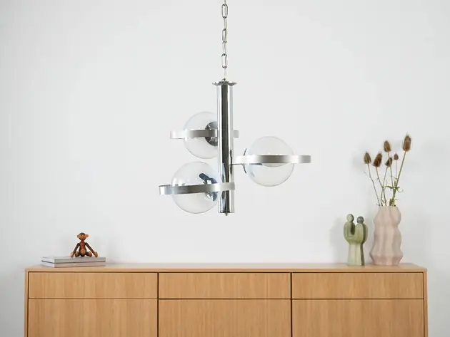 Rabat Lampa wisząca, Space Age, lata 70, produkcja Włochy