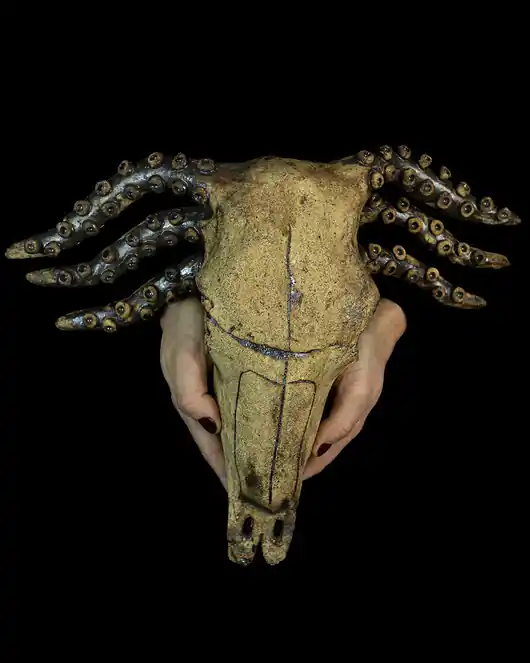 Wybór klientów Rzeźba ceramiczna "Golden Octopus"