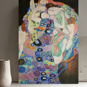 Duży Obraz ręcznie malowany olejny Gustav Klimt dziewica reprodukcja Dostępne od ręki