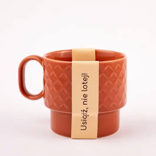 Oferta limitowana Duży kubek do herbaty, rdzawa majsterszolka z kamionki 450 ml