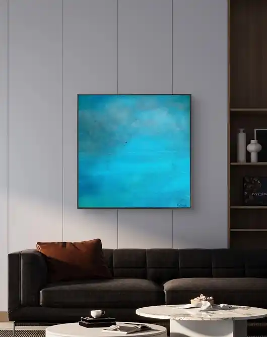 Popularny Cały ten błękit / obraz na płótnie Magda Kubiak 50x50