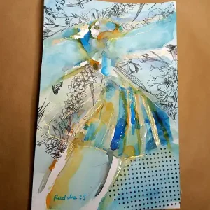 Hit cenowy Kumoszka 24 - akwarela 16x24 cm unikat
