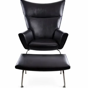 Fotel CH445 Wing Chair z podnóżkiem Szybka wysyłka