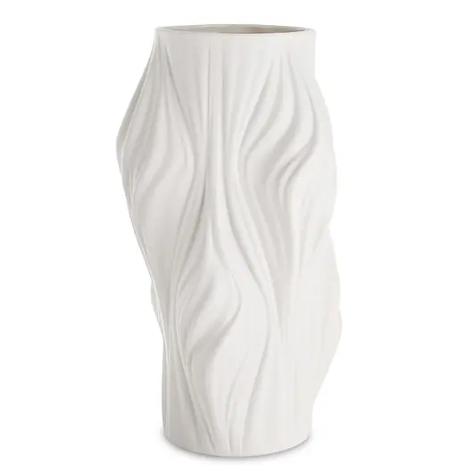 Wazon porcelanowy 35x18x18 cm TWISSTIE biały Niska cena
