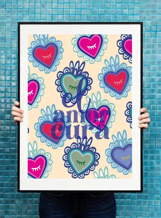 Bezpieczna płatność Plakat El amor cura
