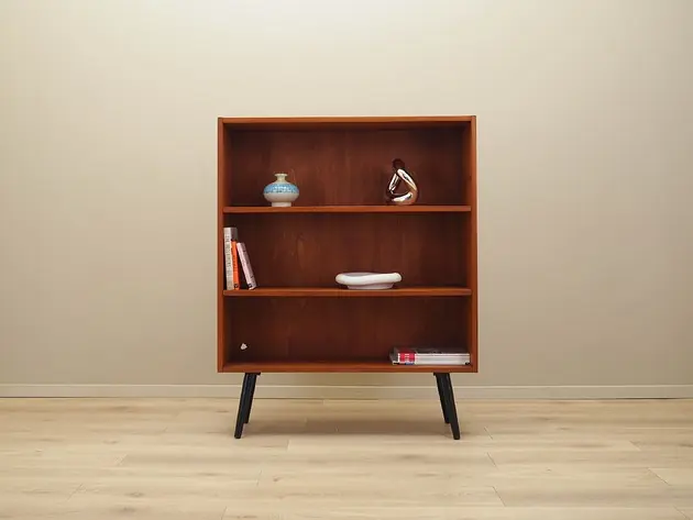 Regał tekowy, duński design, lata 70, produkcja Dania Dodaj do koszyka