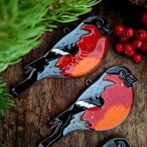 Bezpieczna płatność Ceramiczny ptak 3 sztuki dekoracja ścienna