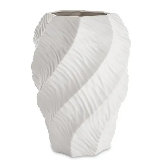 Wazon porcelanowy 35,5x17x12 cm TWISTER biały Oferta limitowana