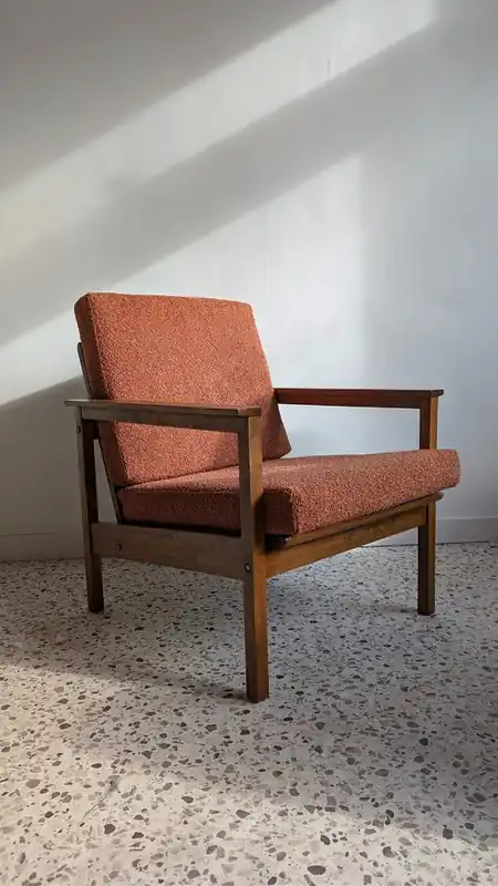 Promocja Fotel klubowy PRL, boucle