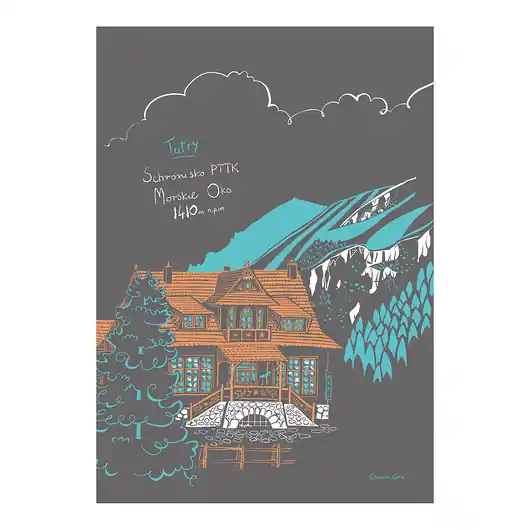 Oferta limitowana Plakat Tatry Morskie Oko Schronisko PTTK