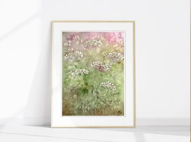 Oryginalna akwarela. Łąka A4 Wyjątkowa oferta