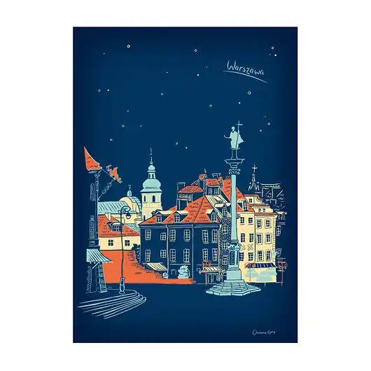 Oferta limitowana Plakat A4 Warszawa Plac Zamkowy