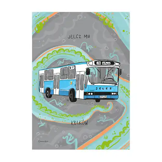 Zniżka Plakat A4 Kraków Autobus Jelcz M11