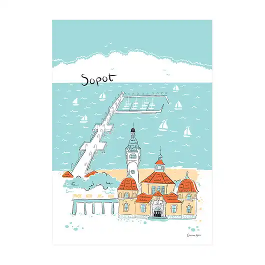 Kup online Plakat A4 Sopot Molo Kasy