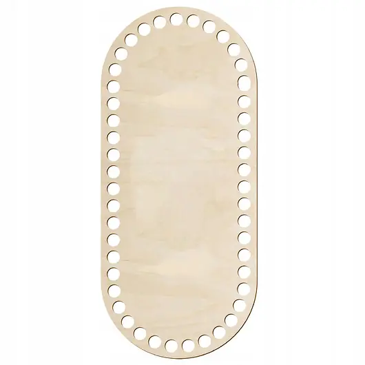 Baza OWAL do Szydełkowania Kosza Mojżesza na Sztućce ze Sklejki 6mm 27x12cm Bezpieczna płatność
