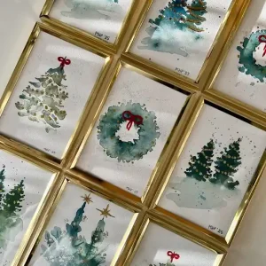 Popularny Świąteczne akwarele 10 x 15