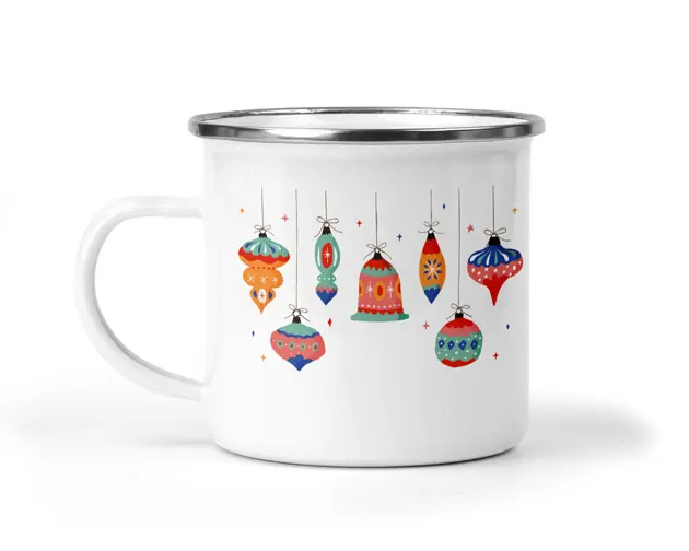 Świąteczny kubek metalowy bańki Tylko do końca tygodnia
