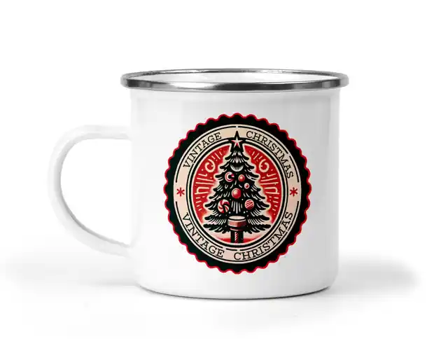 Oferta czasowa Świąteczny kubek metalowy stempel