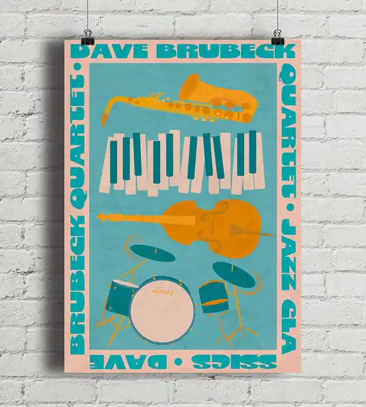Tani Dave Brubeck Quartet - plakat fine art