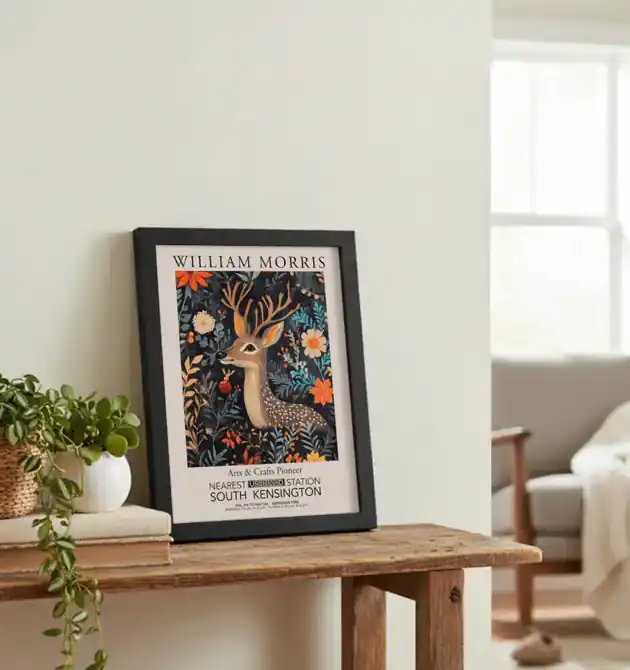 Szybka dostawa Plakat Jeleń wśród Świątecznych Kwiatów