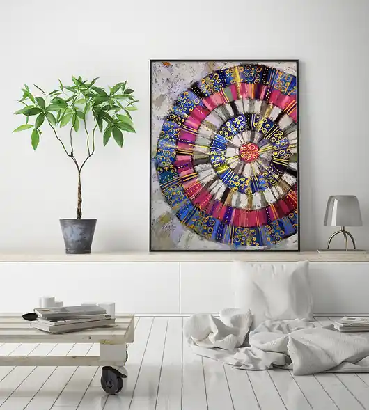 Taniej Mandala granatowa - plakat B2