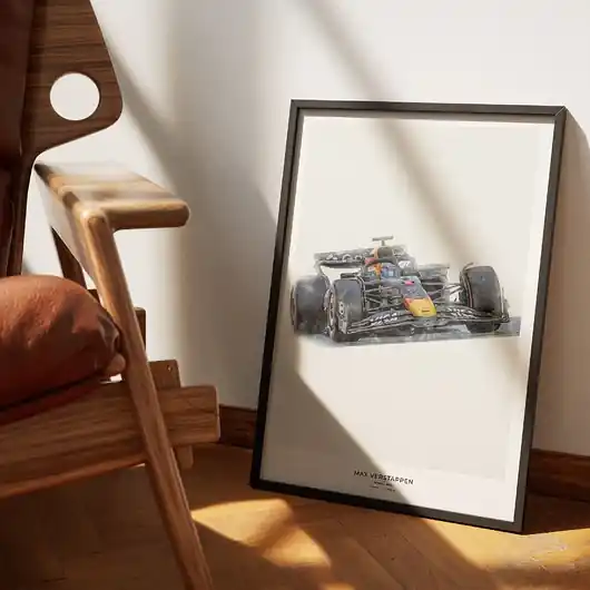 Plakat Tory wyścigowe - Max Verstappen RB21 Bezpieczna płatność
