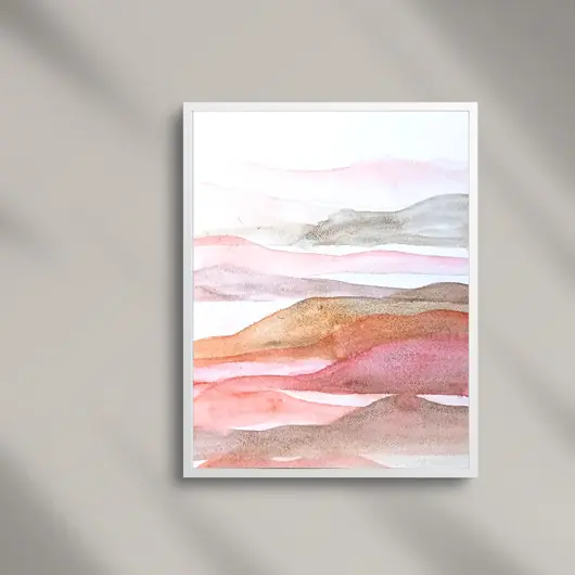Wysoka jakość Akwarela Górski pejzaż oryginalny obraz 300g A3 30x40 cm