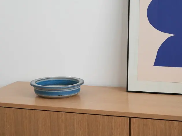 Misa ceramiczna błękitna, duński design, lata 60, MA&S, Marianne Starck Ograniczona ilość