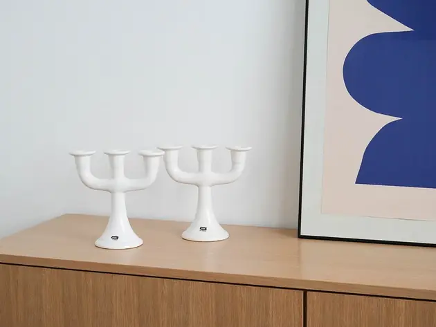Wyprzedaż Świecznik ceramiczny, szwedzki design, lata 70, produkcja Guldkroken Hjo
