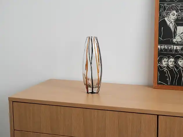 Wazon szklany, duński design, lata 70, produkcja Dania Oferta limitowana