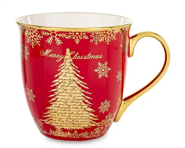 Kubek porcelanowy 11x15x11,5 cm CONIFERE 560 ml czerwony Oferta