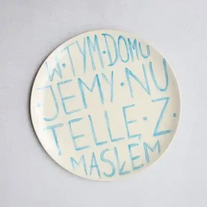 Talerz z napisem nutella z masłem Wysoka jakość