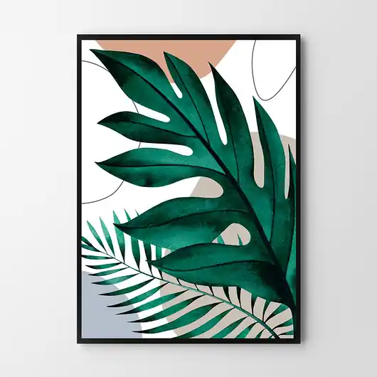 Plakat Roślinnie boho liście Oferta czasowa
