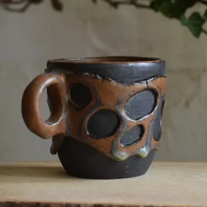 OTULANiE_kubek ceramiczny_czerń i brąz Premium