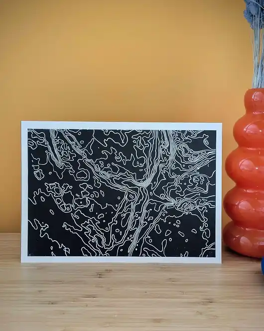 Ręcznie drukowana mapa Poznania vol. 1 (ecru) 21x30cm Obniżka ceny