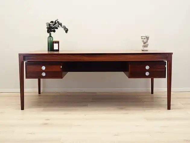 Biurko palisandrowe Diplomate, lata 70, Finn Juhl, producent France & Son Ekspresowa dostawa