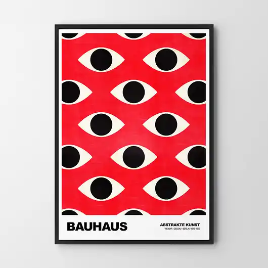 Plakat Bauhaus Red Eye Pattern Dostępne od ręki