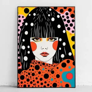 Darmowy zwrot Plakat Kusama W Kolorach Kropki