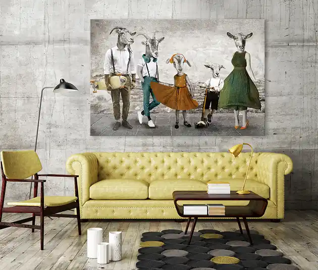 Obraz na płótnie - KOZY 120x80cm Hit sprzedaży